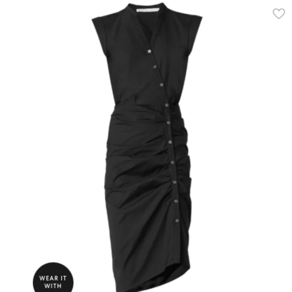 VERONICA BEARD Core Bell Ruched Mini Shirtdress